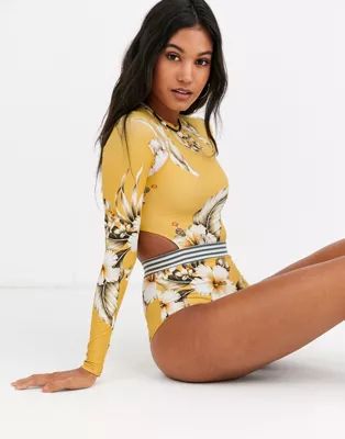 Rip Curl Island Time long sleeve surf suit in floral print | ASOS US