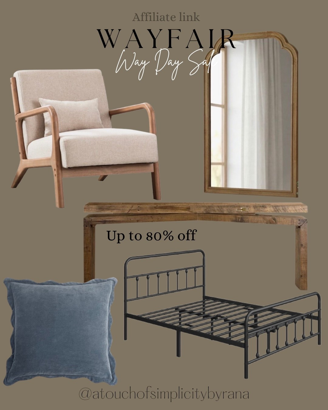 @Wayfair Way Day Sale is here!! April 25 - April 27 up to 80% off! Mirrors, bed frames, accent chairs, decor and more! Rounding up my favorites 

Accent chairs, upholstered chair , mirror, bed frames, metal bed, pillow cover, console table, Wayfair finds, Wayfair Sale, accent wall mirror, solid wood console table, platform bed, scalloped edge, throw pillow 

#LTKSaleAlert #LTKHome
