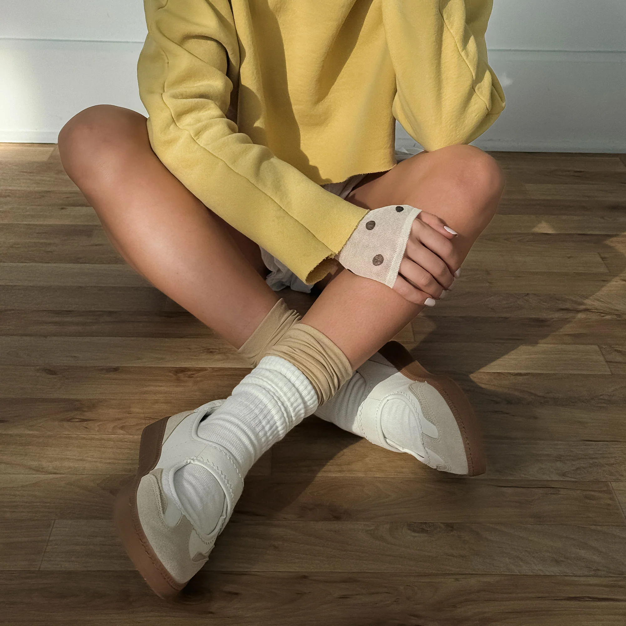 Nanet Sneakers Ivory Multi Leather | DolceVita.com