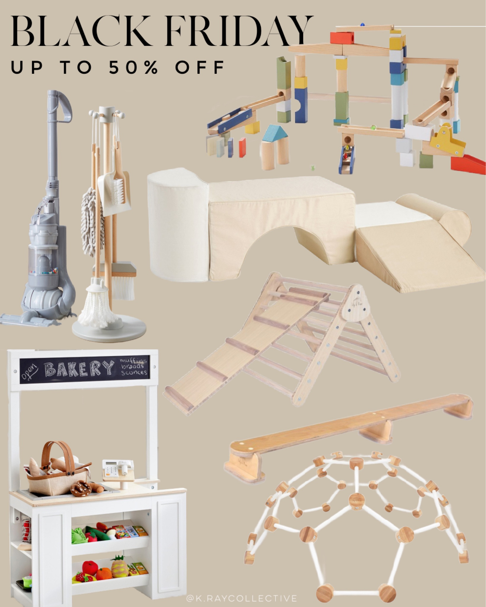 Black Friday sales are happening these great finds for the playroom, toddler toys, indoor play gyms and more are all up to 50% off!

Christmas gifts for kids | holiday gifts for kids | pretend play bakery | pretend play vacuum | indoor climbing gym | foam mats | wooden marble run

#ToddlerGifts #BlackFriday #PretendPlayToys #ToysChristmasGiftsForKids #GiftsForKids #toddlerGiftGuide #KidsGiftGuide 

#LTKkids #LTKsalealert #LTKGiftGuide