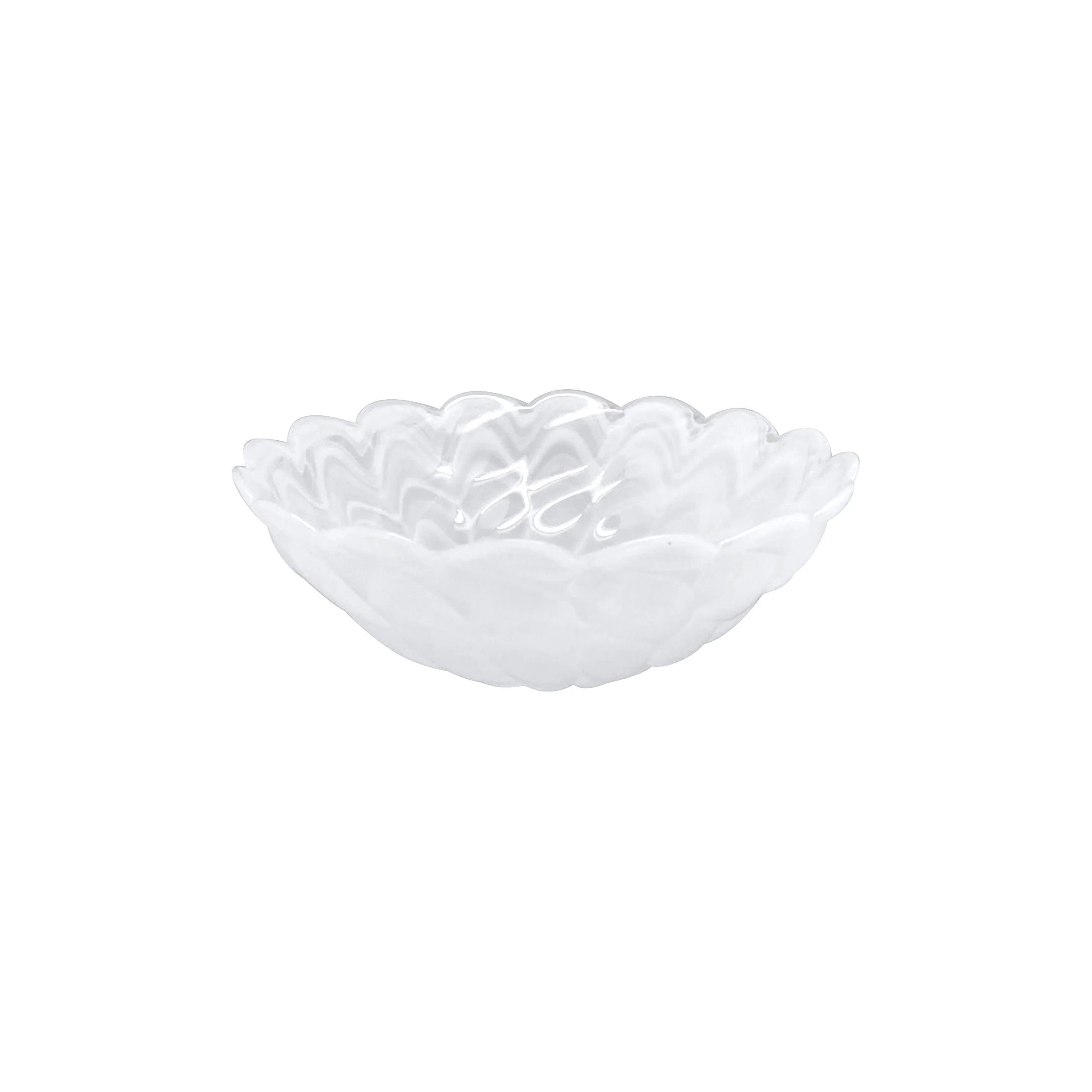 Alabaster White Small Scallop Rim Bowl (Set of 4) | Mariposa