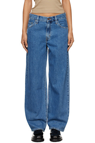 Blue Baggy Dad Jeans | SSENSE