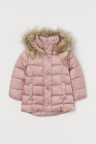 H & M - Hooded Puffer Jacket - Pink | H&M (US + CA)