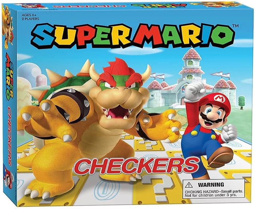 USAOPOLY Super Mario Vs Bowser Checkers Game Set | Featuring Mario & Bowser | Checkers Perfect fo... | Amazon (US)
