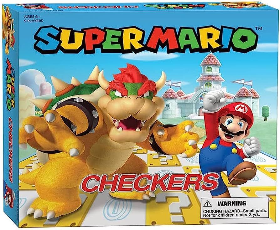 USAOPOLY Super Mario Vs Bowser Checkers Game Set | Featuring Mario & Bowser | Checkers Perfect fo... | Amazon (US)
