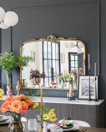 Our dining room vintage inspired ornate gold mirror from Arhaus!

#LTKhome #LTKstyletip #LTKsalealert