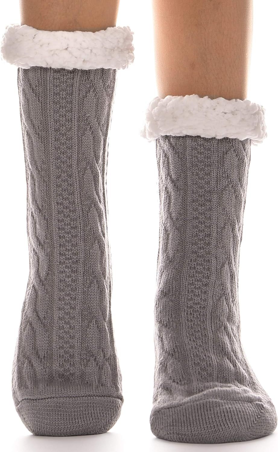 Womens Slipper Socks Fuzzy Cozy Cabin Plush Fleece Fluffy Winter Huggle Socks Non Skid Stocking S... | Amazon (US)