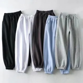 High-Waist Plain Sweatpants | YesStyle Global