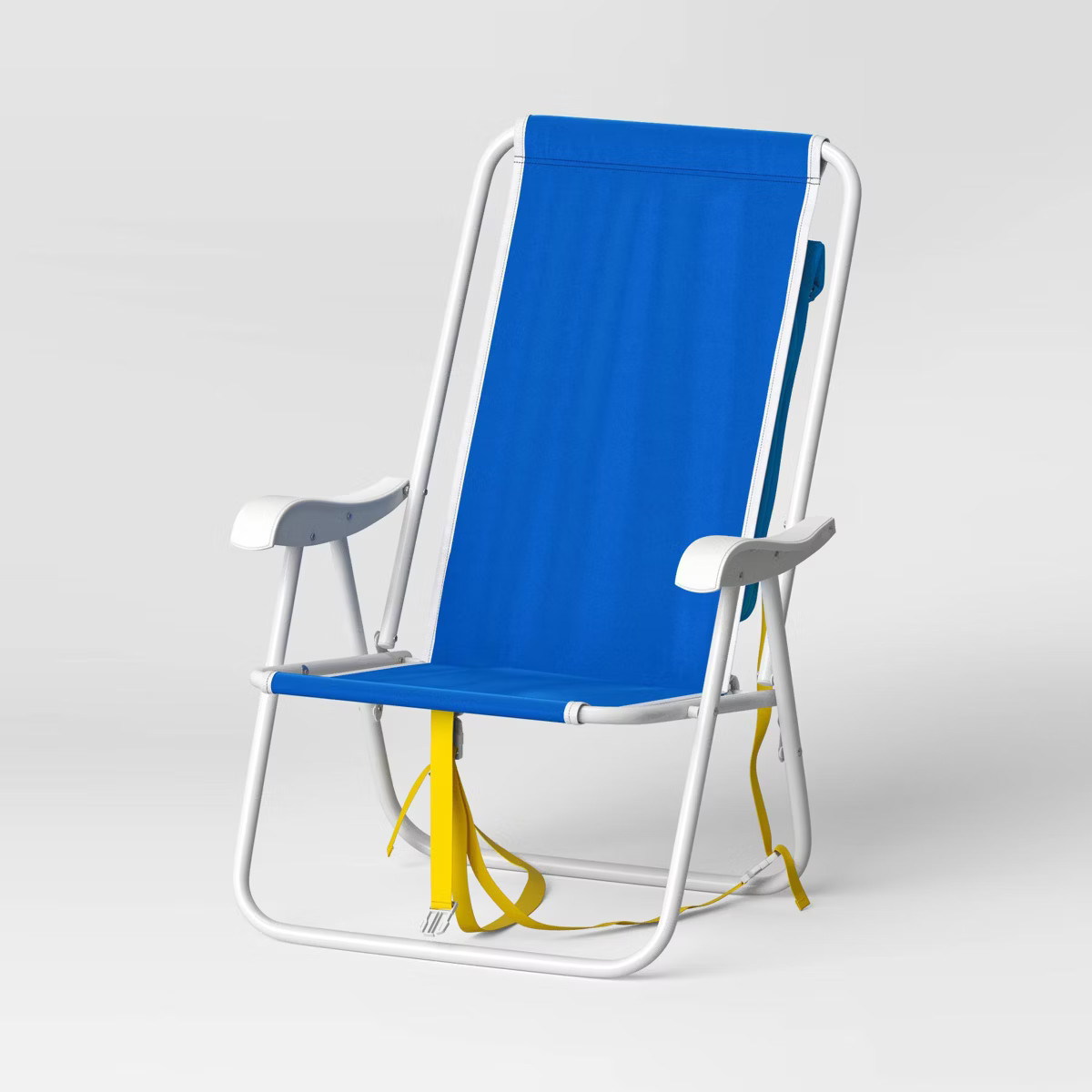 Recycled Fabric Outdoor Portable Beach Chair with Storage Space Blue - Sun Squad™ | Target