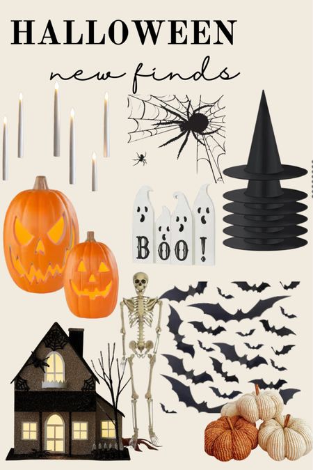 Halloween decor is here! Fun and scary! Witch hats, bats, pumpkins, skeletons, and haunted houses. #ad #ads #halloweendecor #halloween #fall #fallfashion 

#LTKSeasonal #LTKhome #LTKHalloween