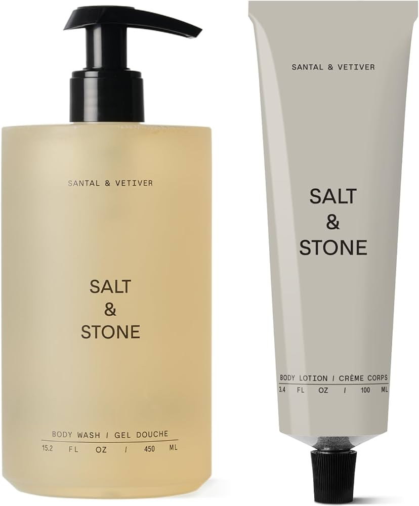 Salt & Stone Hydrating Gel Body Wash + Body Lotion | Santal & Vetiver | Amazon (US)