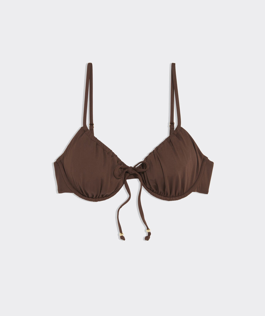 Tie-Front Underwire Bikini Top | vineyard vines