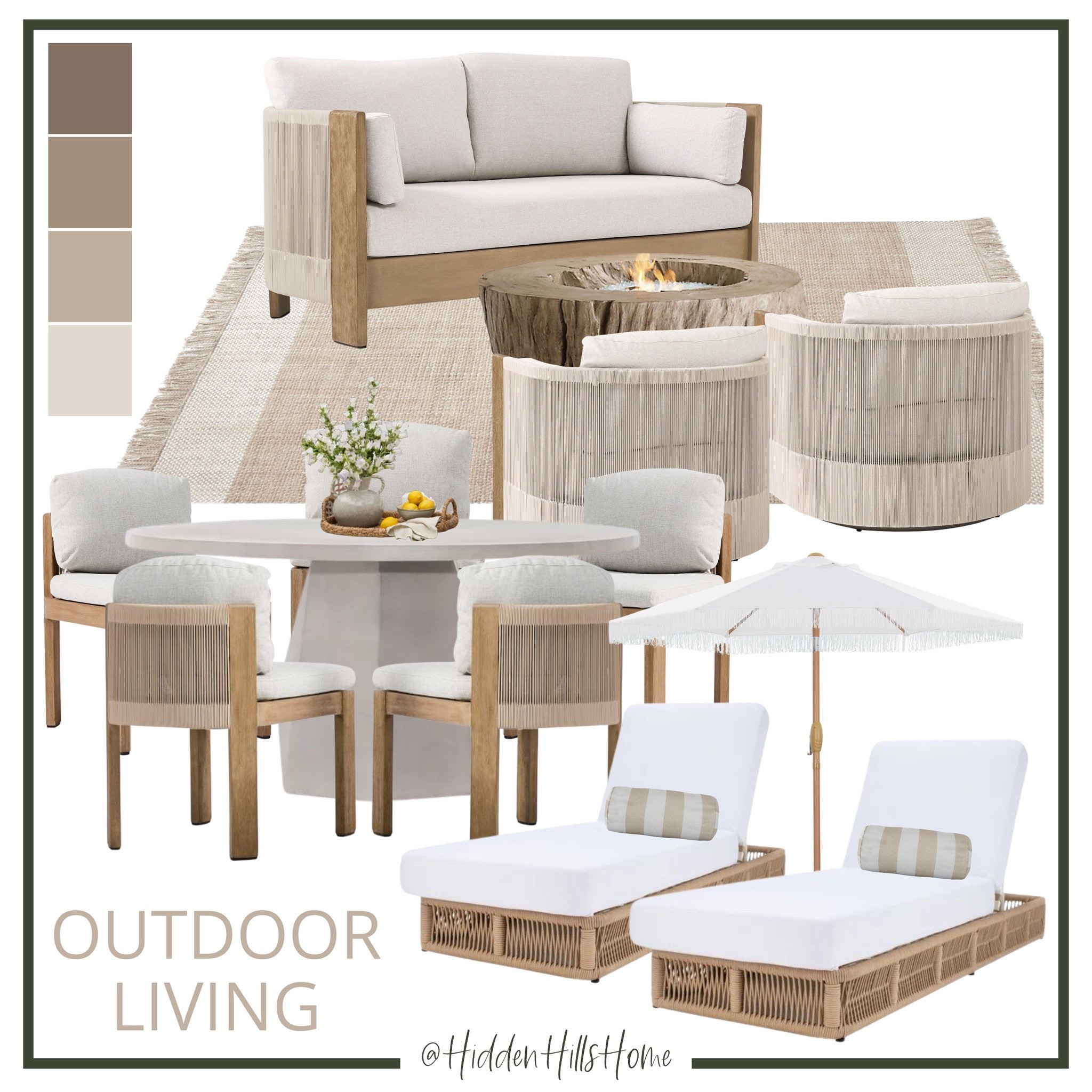 Outdoor living, outdoor furniture, outdoor sofa c outdoor rug, outdoor dining table #summer

#LTKSeasonal #LTKHome #LTKSaleAlert