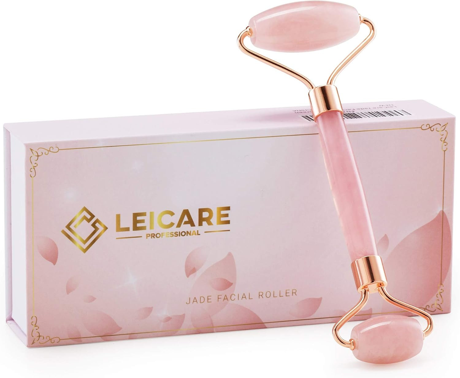 Jade Roller for Face - Rose Quartz Face Roller Skin Care - Stone Facial Roller, Face Massager for Women, Relieve Stress, Remove Wrinkles Eye Puffiness | Amazon (US)