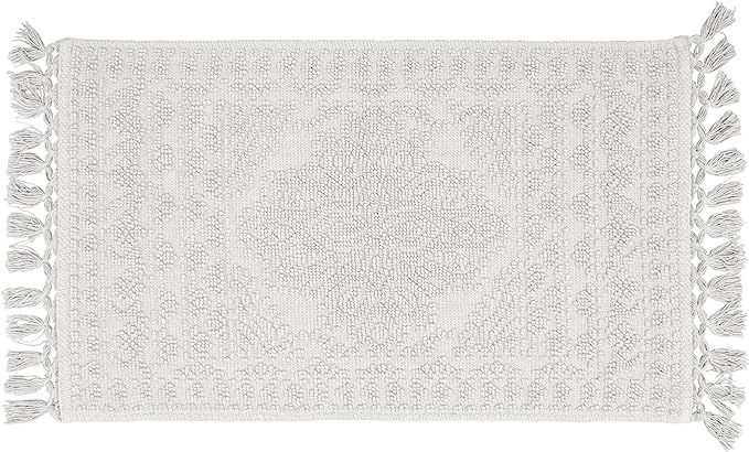 French Connection Bath Rugs, 17 in. x 24 in, White | Amazon (US)