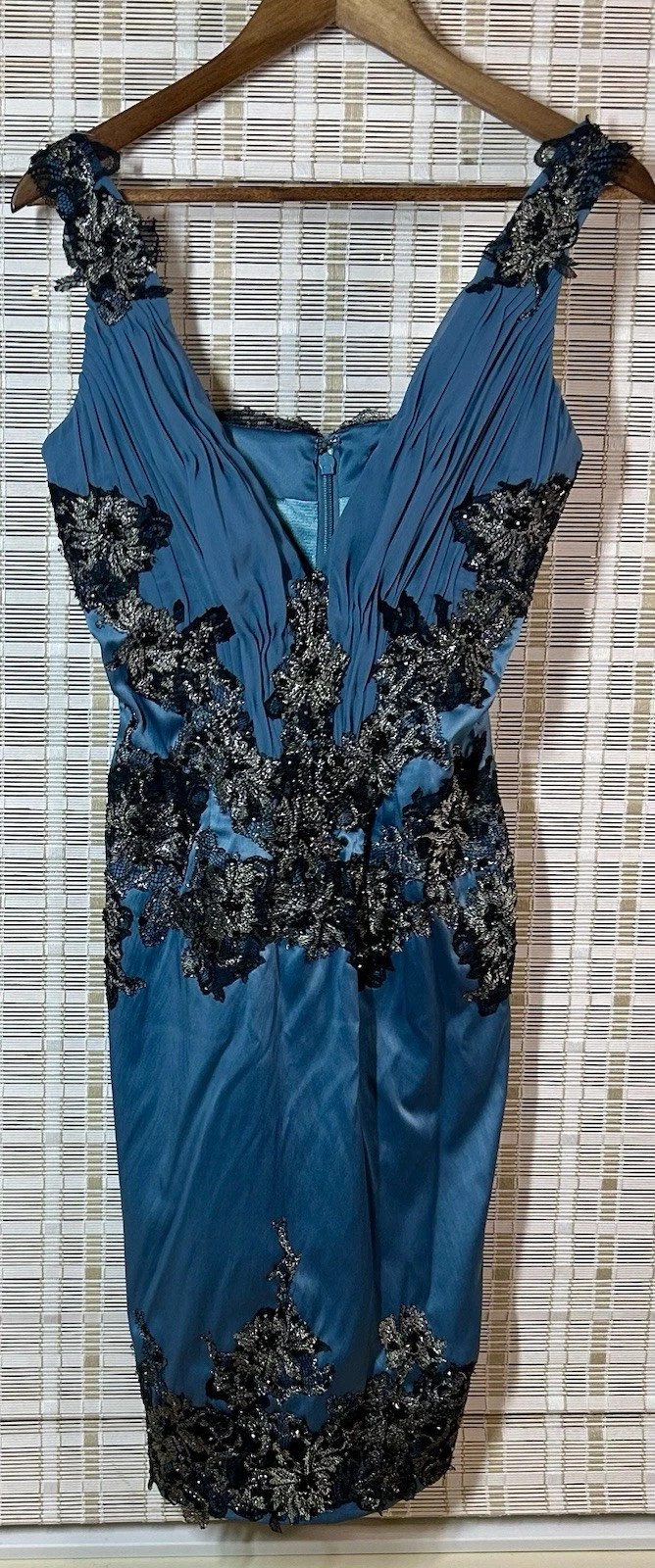 Mandalay Embellished Cocktail Dress Size 6 Teal/Blue w/ Black Lace  | eBay | eBay US