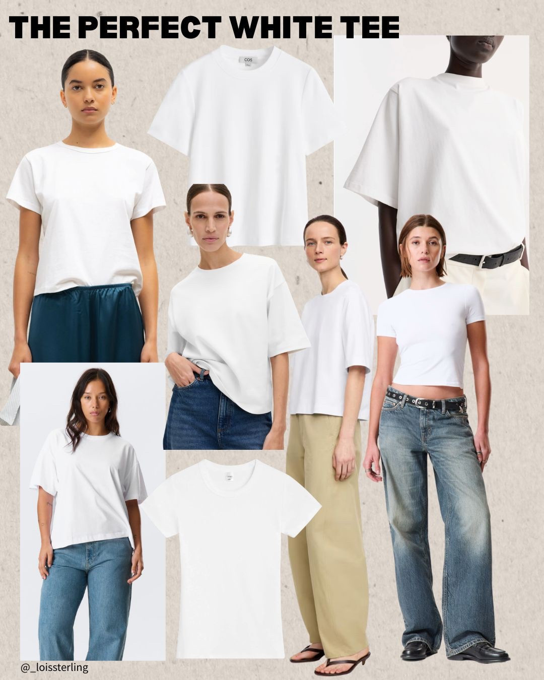 
‘For the love of a white Tee’ 🤍 6 inspo edits for to save for inspo for Spring + my recommended white Tees ( on slide 4)

📌 A white T-shirt is constantly at the centre of my wardrobe, especially for Spring. I’m constantly pinning looks wearing white tees, here are some of my favs from my Pinterest boards.

A clean crisp white tee is makes an outfit feel fresh and I find them so easy to wear. The neckline on a Tee is what I pay attention to, a snug fit on the neck makes the Tee look more premium & preferably a 100% cotton material tends to wash well and live longer in my wardrobe. I am also partial to a linen or linen blend fabric.

You cannot go wrong with a white Tee, pair it with all of your bottoms in wardrobe, I particularly love with white trousers, denim, linen trousers, slip skirt, mini skirt, shorts or joggers. 

The links to these looks are saved under my * April links * highlight or