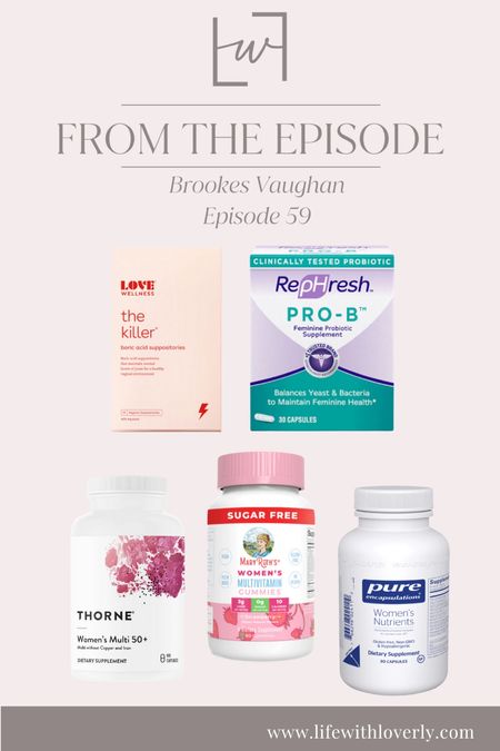 All of the supplements Brookes and I talked about during today’s episode! 

Loverly Grey, Women’s health 

#LTKfamily #LTKfit #LTKFind