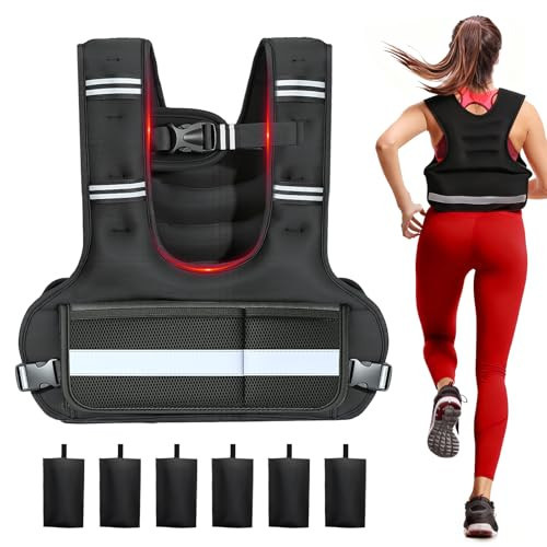 Weighted Vest for Women & Men with U-Shaped Breathable Design, Adjustable Weights 8–18lbs for Walking, Running, Rucking – Strength Training Weighted Vest with Adjustable Straps and Large Phone Pocket | Amazon (US)