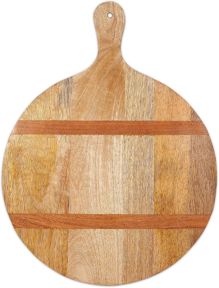 Wood Pizza Paddle Board - Wooden Board Paddle w/ 3 Felt Pads Underneath - Sustainable & Food-Safe... | Amazon (US)