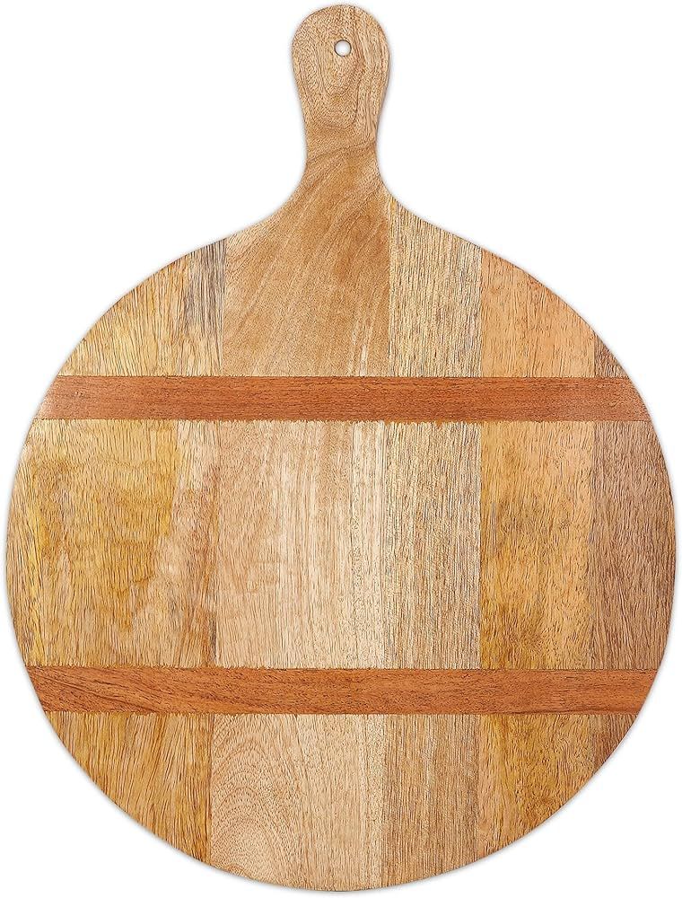 Wood Pizza Paddle Board - Wooden Board Paddle w/ 3 Felt Pads Underneath - Sustainable & Food-Safe... | Amazon (US)