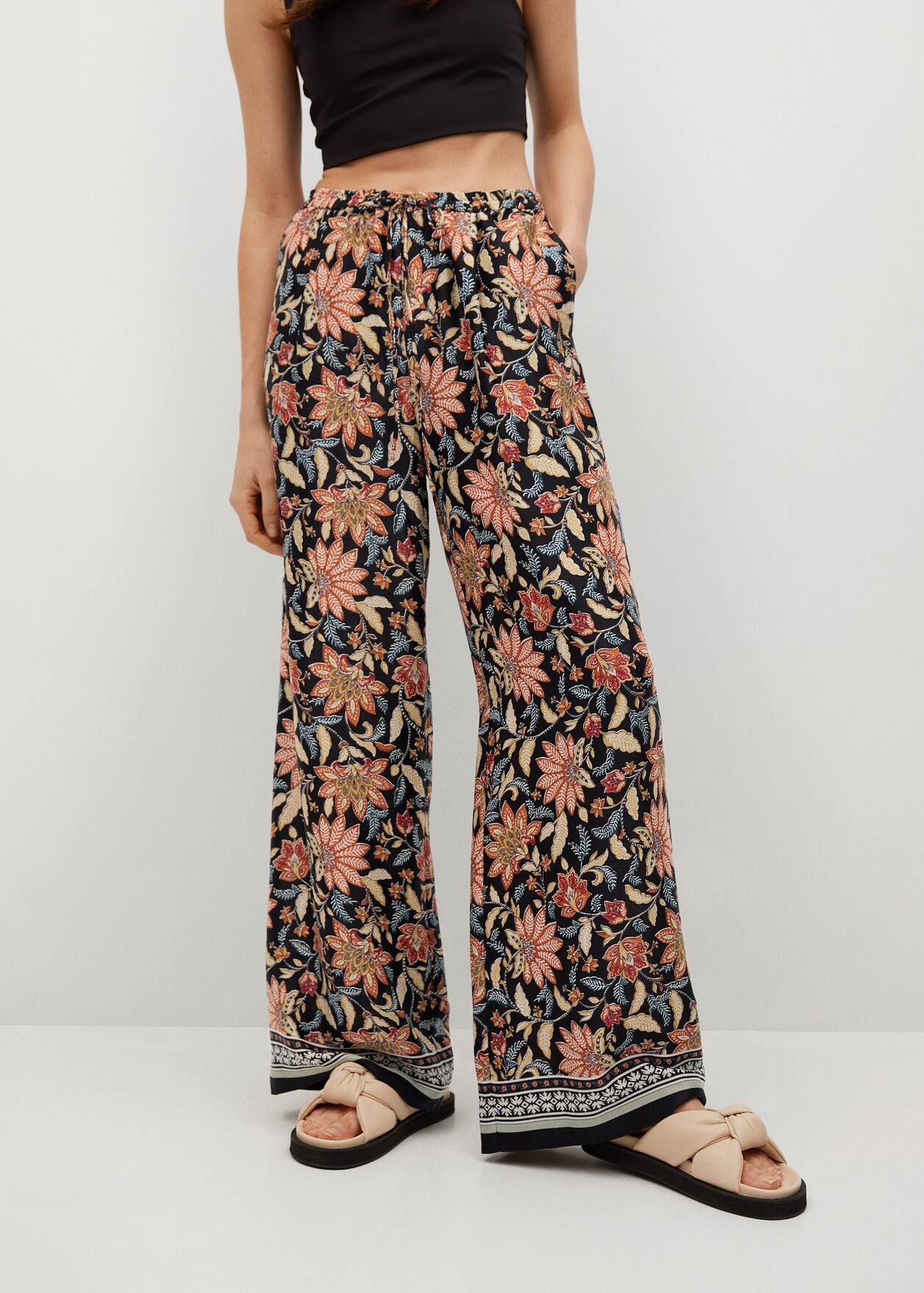 Flower print pants | MANGO (US)