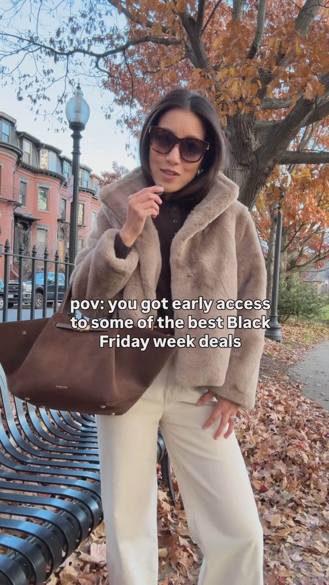 Fall / winter outfit on sale for Black Friday with early access!

DeMellier: 20% off sitewide with DMFRIENDSEARLY20
• New York midi bag this is the smaller of their two sizes and comes with a long strap

J. Crew
• Slim-wide corduroy pants 24 regular. I also linked a very similar pair from Madewell on sale with great reviews which I would take 24 Petite in since those are full length!

Madewell: 40% off with LETSGO
• Dimes ankle boots 5.5, a little narrow so I took my bigger half size
• Triple metal keeper belt xxs

Alice Walk: 20% off with VIP2025 for early access
• Faux fur jacket xs, gorgeous quality and petite friendly. Also love their sweaters and the cashmere wrap for gifting!

Heaven Mayhem: 30% off 
• Mini knot mixed earrings

• jcrew Perfect cashmere cardigan xxs (hasnt gone on sale)

• Celine sunglasses

Black Friday sale, Cyber Monday, petite friendly, brown suede handbags , holiday gifts for her 

 

#LTKPetite #LTKGiftGuide #LTKCyberWeek