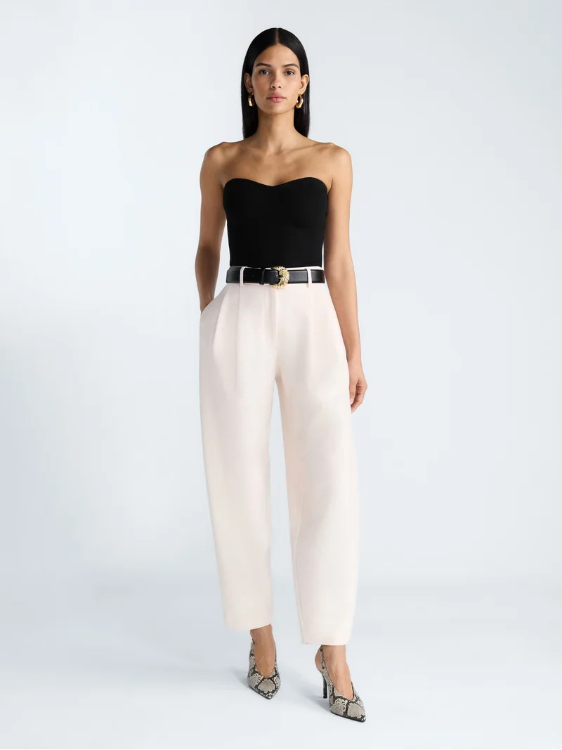 Devil Wears Prada Scoop Collection Women’s and Women's Plus High Rise Pleated Trousers, 30" Ins... | Walmart (US)