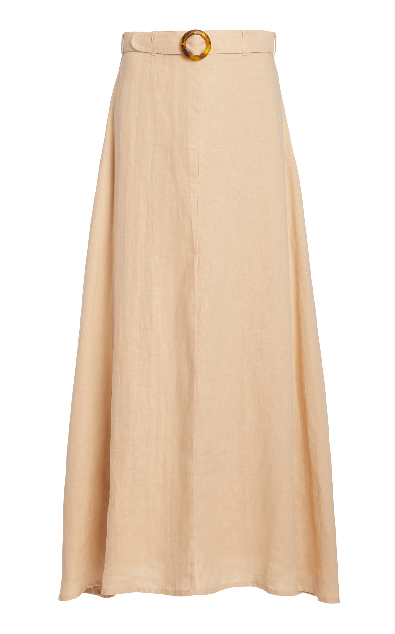 Devon Belted Linen Midi Skirt | Moda Operandi (Global)