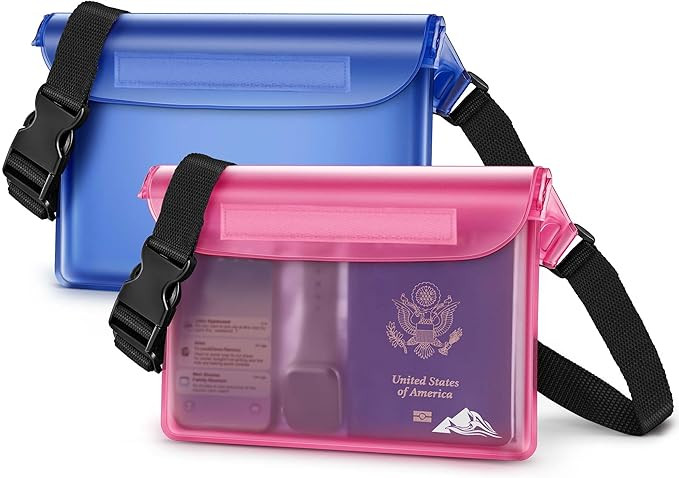 HEETA Waterproof Fanny Pack, Waterproof Pouch Dry Bag 2/3/4 Pack for Phone Passport Purse, Adjust... | Amazon (US)