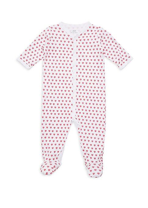 Roller Rabbit Baby Girl's Hearts Cotton Footie - Pink - Size 6-9 Months | Saks Fifth Avenue