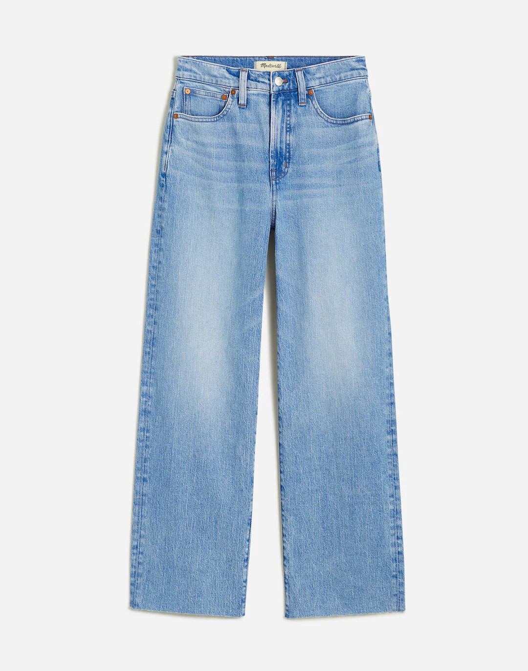 The Perfect Vintage Wide-Leg Crop Jean in Altoona Wash: Raw-Hem Edition | Madewell