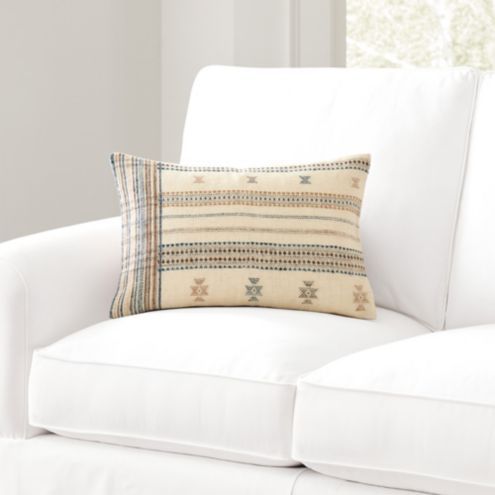 Alix Wool Linen Throw Pillow Cover Decorative Accent Striped | Ballard Designs, Inc.