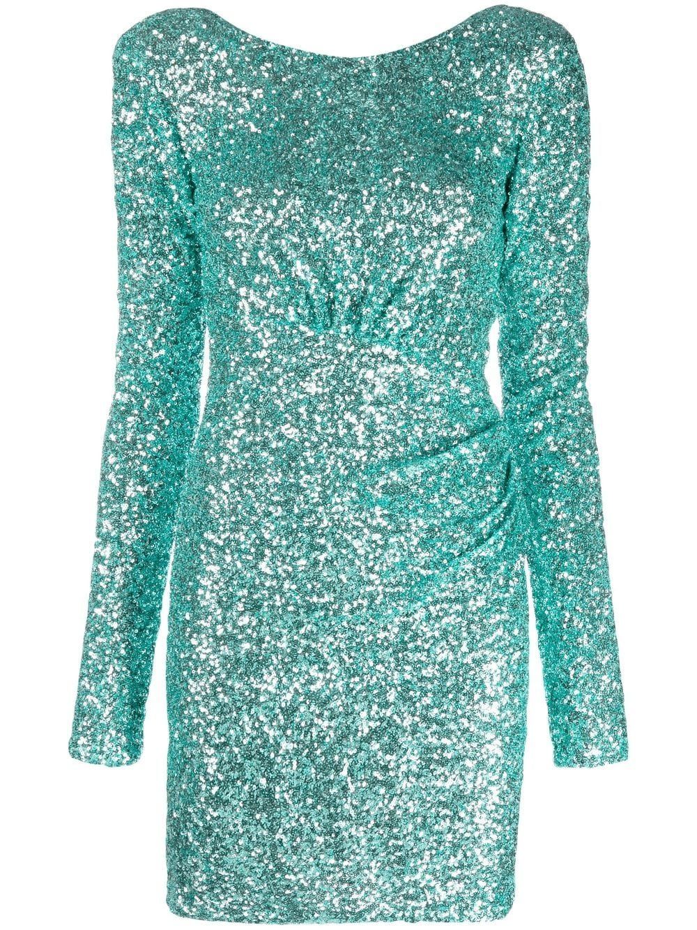 PINKO sequin-embellished long-sleeve Dress - Farfetch | Farfetch Global