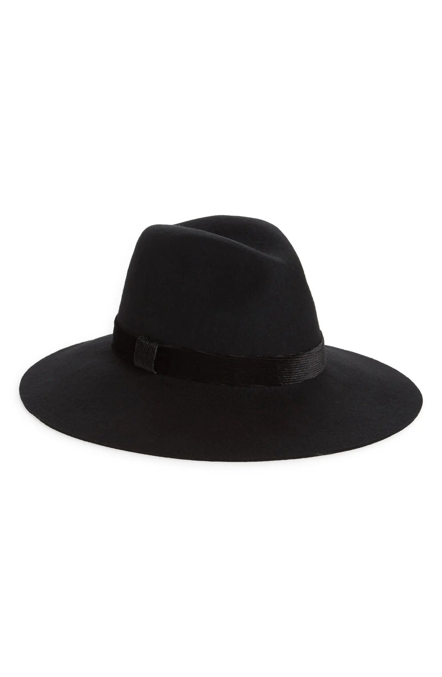 Velvet Trim Felted Wool Panama Hat | Nordstrom