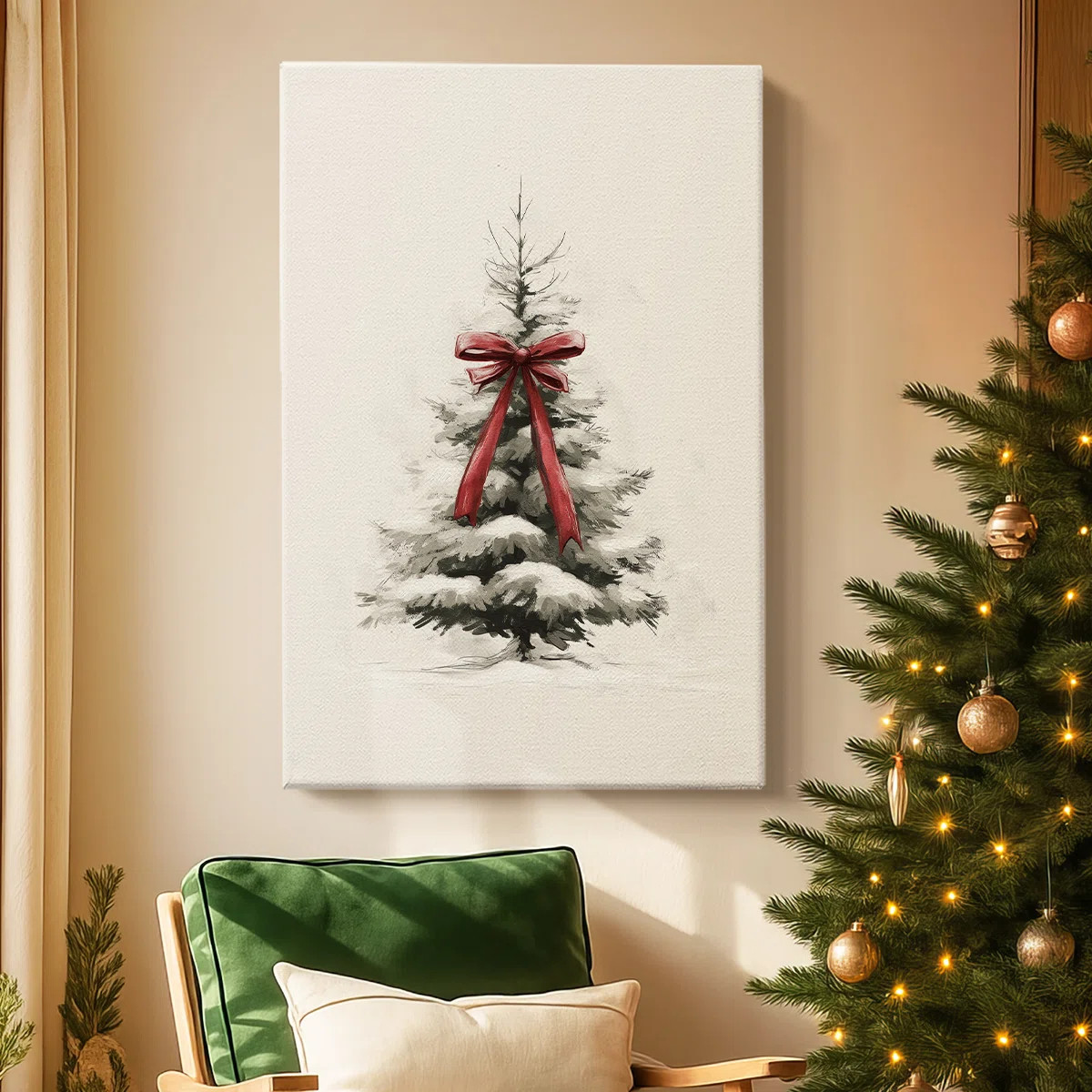 Frostlit Morning at Night-Premium Gallery Wrapped Canvas | Wayfair North America