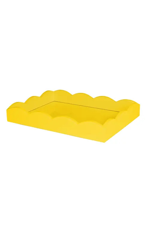 Addison Ross London Scalloped Wood Tray in Yellow at Nordstrom | Nordstrom