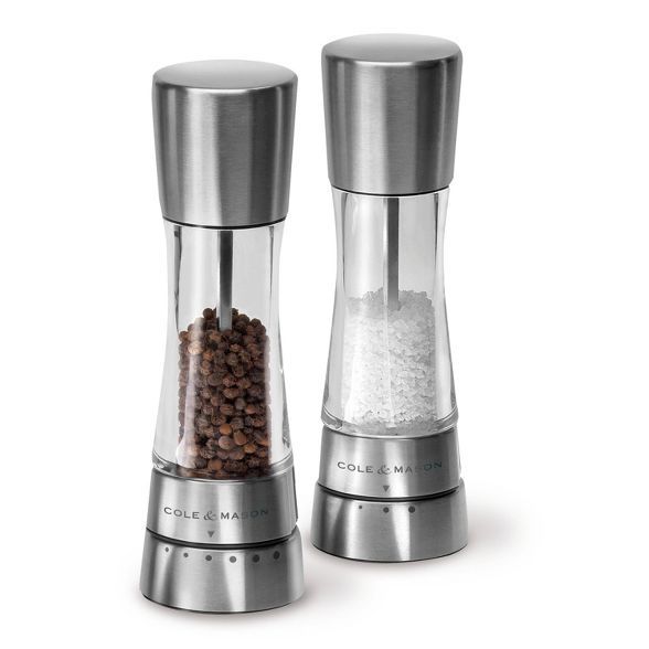 Cole & Mason 7" Stainless Steel Salt and Pepper Mill Gift Set | Target