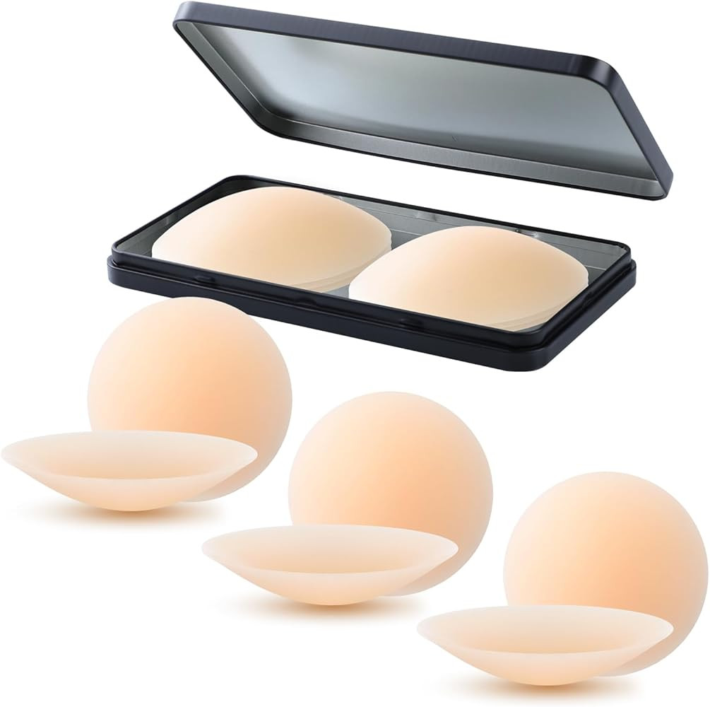 Premillow Nipple Covers, 3 Pairs Sticky Silicone Nipple Pasties, Reusable Breast Petals Cakes Bod... | Amazon (US)