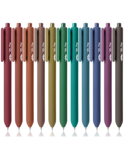 Mr. Pen- Retractable Gel Pens, 11 Pack, Unique Dark Vintage Ink Colors Gel Pens Fine Point 0.7mm, Fast Dry Vintage Pen, Retractable Pens, Gel Ink Pens, Aesthetic Pens for Journaling Fine Tip Pens | Amazon (US)