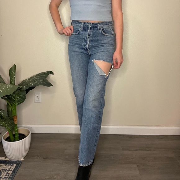 Agolde 90’s mid rise loose fit jeans in portal | Poshmark