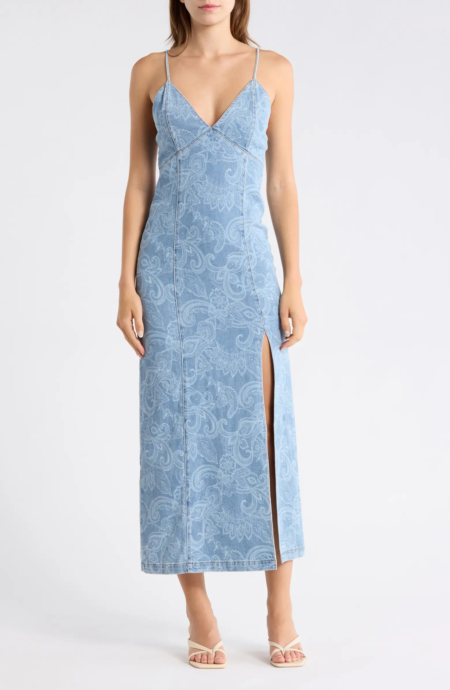 Alice + Olivia Juliette Denim Slipdress | Nordstromrack | Nordstrom Rack