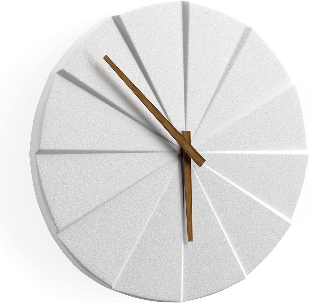 Driini Staircase Modern Wall Clock - Unique 11.2 in. Frameless Concrete Design - Contemporary, Mi... | Amazon (US)