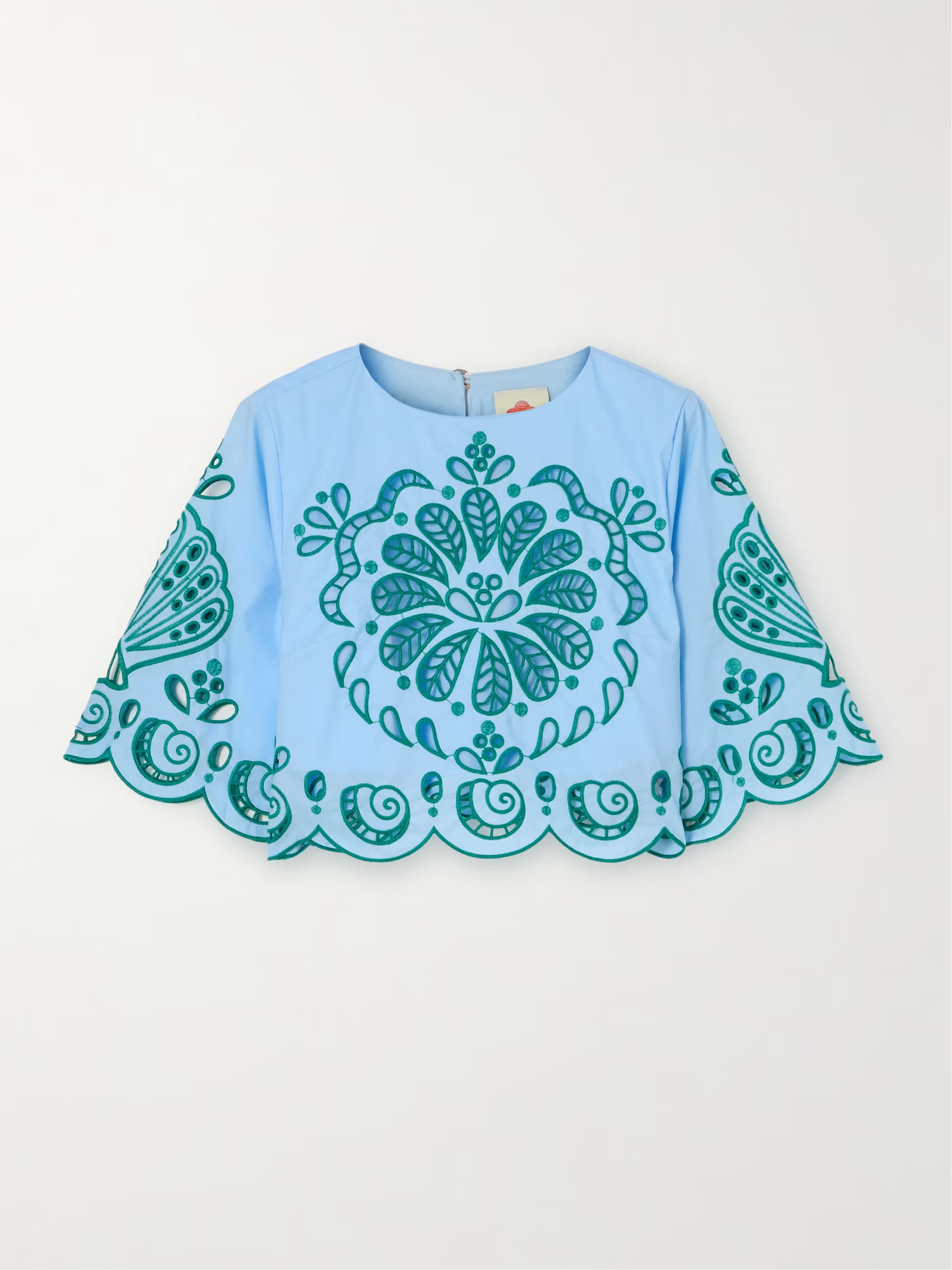 Broderie anglaise cotton-poplin top | NET-A-PORTER (US)