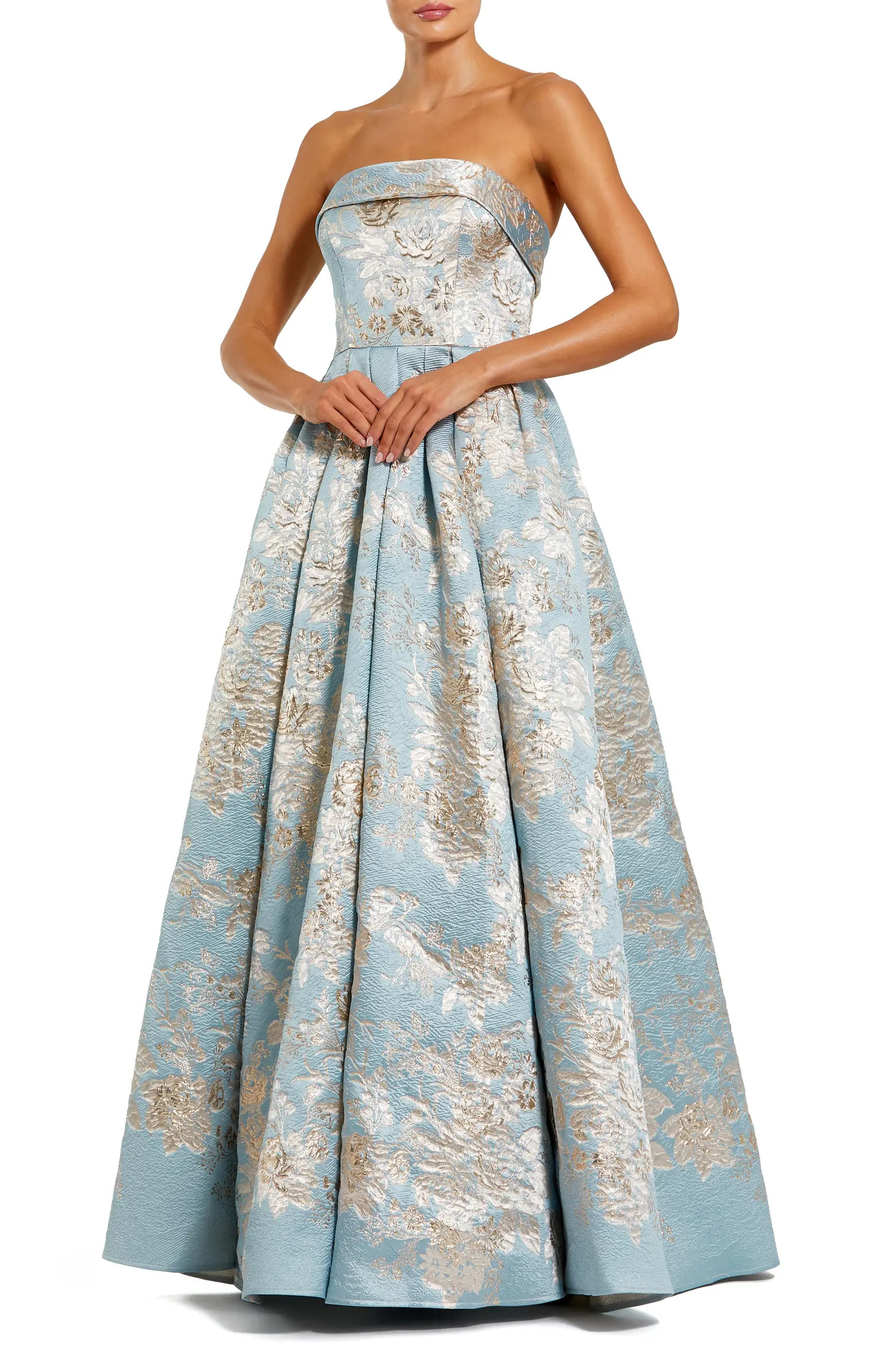 Mac Duggal Floral Brocade Strapless A Line Ballgown | Nordstrom | Nordstrom