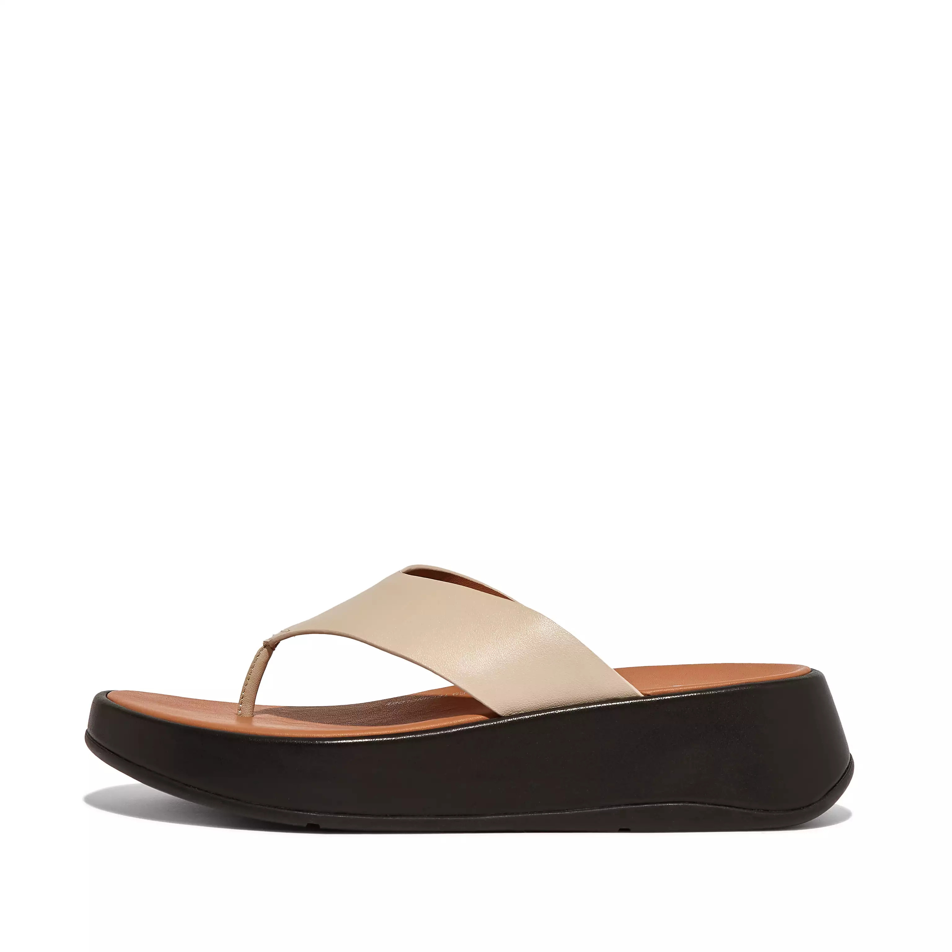 F-MODELuxe Leather Flatform Toe-Post Sandals | FitFlop (UK)
