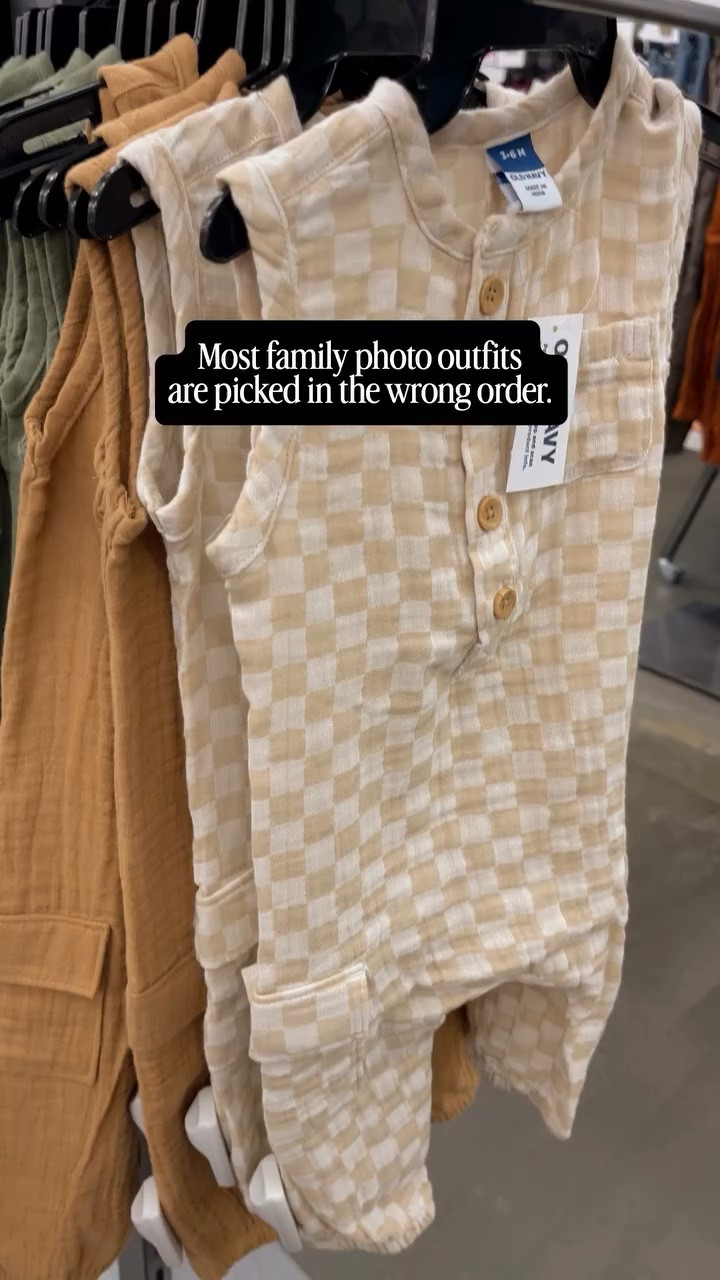 Stop picking the dress first. It doesn’t help coordinate the whole family. Start with this instead 👇

Here’s the mistake almost everyone makes: you find one outfit you love (usually mom’s dress), buy it, and then try to build everyone else’s outfits around it. By the time you get to the kids and dad, nothing quite works, the colors fight each other, and you end up with a cart full of returns and a family that looks thrown together instead of pulled together.

The fix is to flip the order.

Start with a color palette, not a single piece. Choose 4-5 colors that work together (some of those are neutral), that suit your family, and that fit the location and your photographer’s editing style. THEN shop within that palette for each person.

When you start with the palette instead of the dress, everything coordinates without being matchy. Everyone looks like they belong in the same photo. And you stop wasting money on pieces that don’t end up working.

It’s one small change in order, and it makes all the difference.

Want help getting your palette right? I made a FREE Family Photo Outfit Style Guide that walks you through exactly how to do this. Grab it in my bio 🤍 or comment FAM and I’ll send it to you!