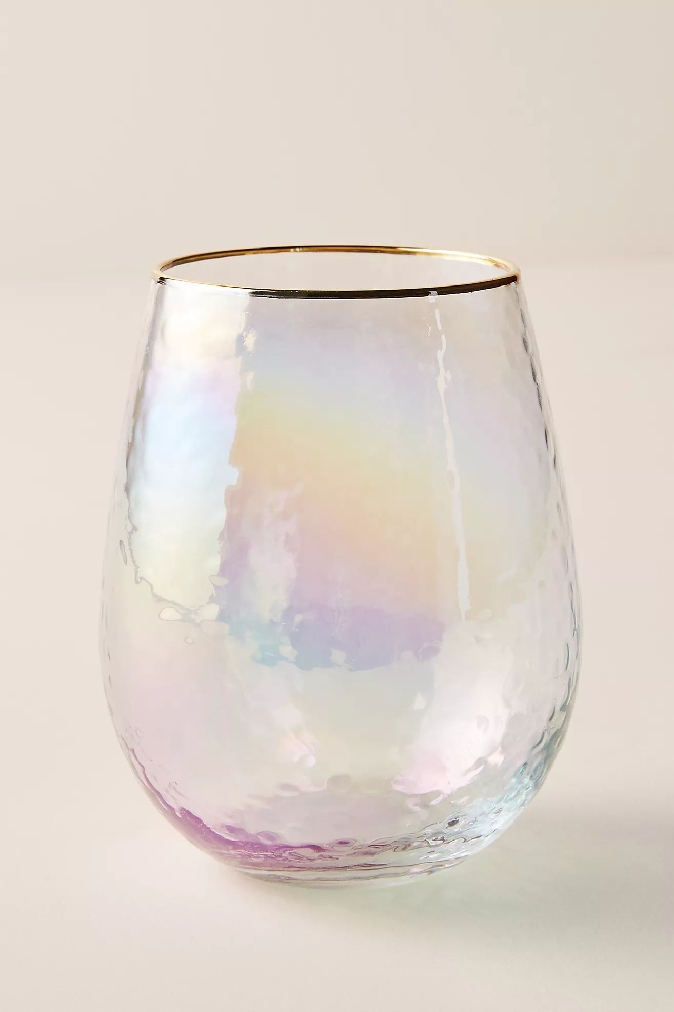 Zaza Lustered Stemless Wine Glasses, Set of 4, Anthropologie Wine Glasses, Anthropologie Glassware,  | Anthropologie (US)