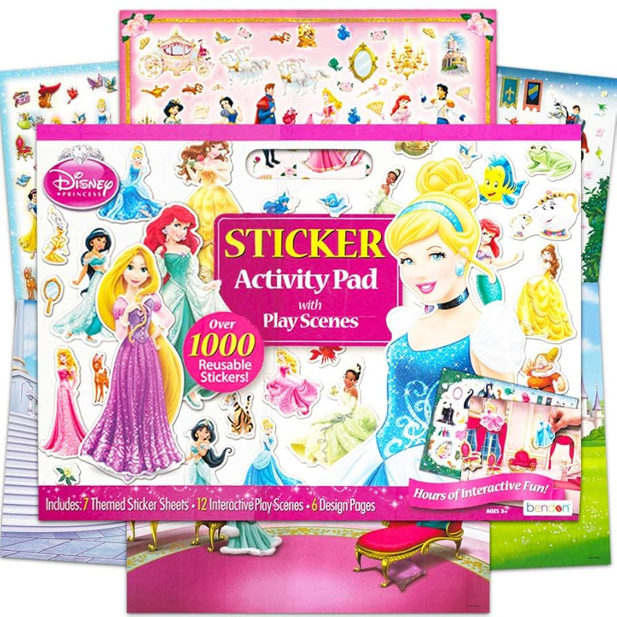 Disney Princess Giant Sticker Box Activity Set ~ Over 1000 Disney Princess Stickers Featuring Cin... | Amazon (US)
