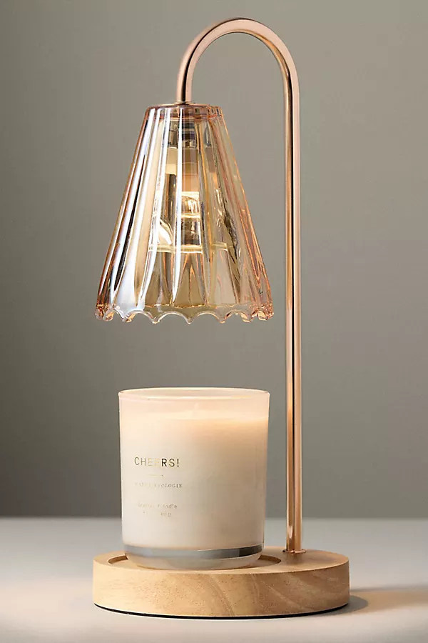 Amber Bloom Candle Warmer Lamp | Anthropologie (US)